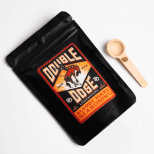 Double Dose Seasoning Packet with spoon on display