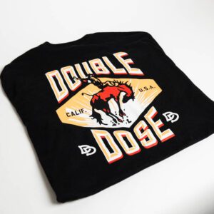 Back of Black T-shirt with Cowboy Logo